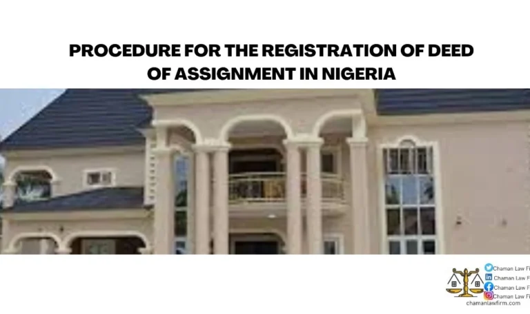 Procedure for the Registration of Deed of Assignment in Nigeria