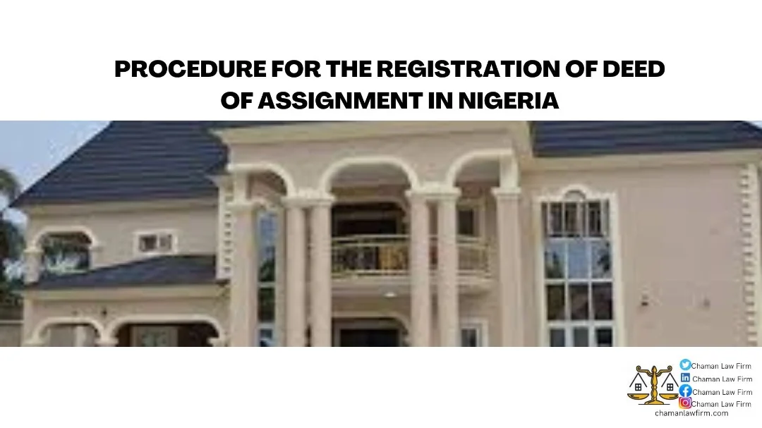 Procedure for the Registration of Deed of Assignment in Nigeria