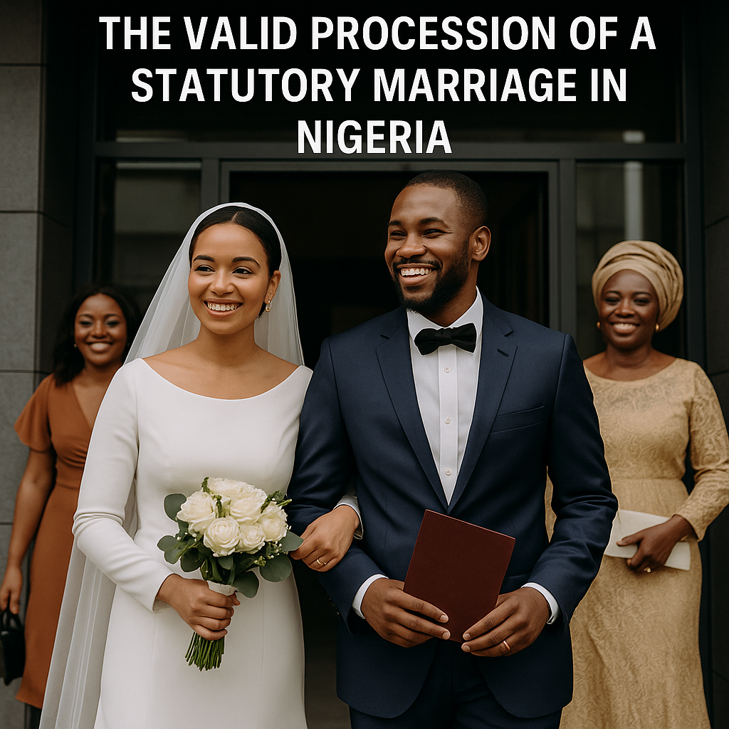 The Valid Procession of a Statutory Marriage in Nigeria The Valid Procession of a Statutory Marriage in Nigeria The Valid Procession of a Statutory Marriage in Nigeria