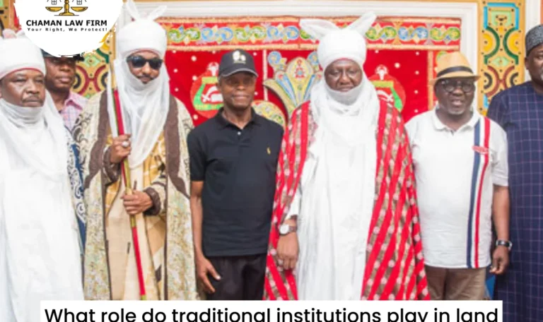 What Role do Traditional Institutions Play in Land Allocation and Ownership in Nigeria What Role do Traditional Institutions Play in Land Allocation and Ownership in Nigeria