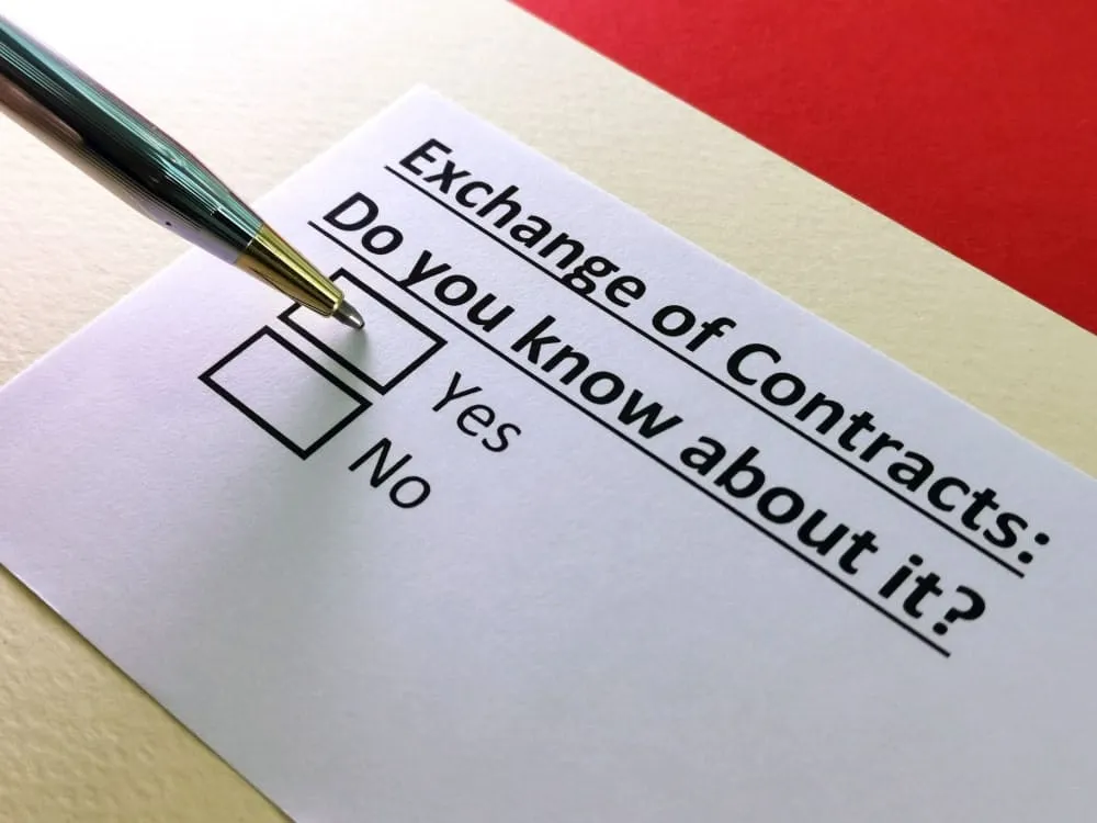 EFFECTS OF EXCHANGE OF CONTRACT