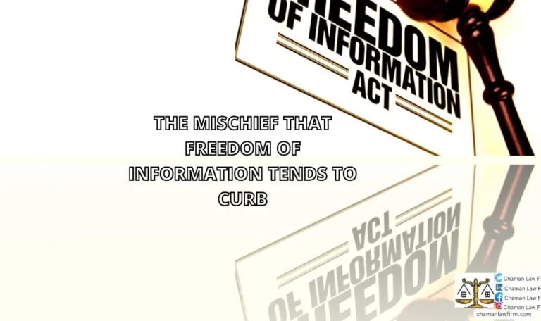 THE MISCHIEF THAT FREEDOM OF INFORMATION TENDS TO CURB THE MISCHIEF THAT FREEDOM OF INFORMATION TENDS TO CURB