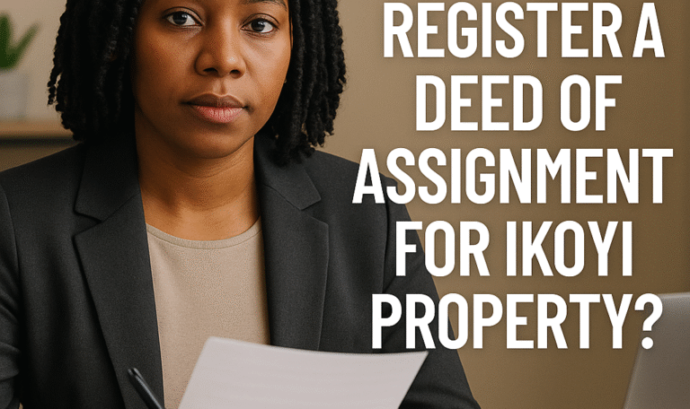 How Do I Register a Deed of Assignment for Ikoyi Property? | Chaman Law Firm